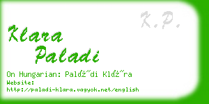 klara paladi business card